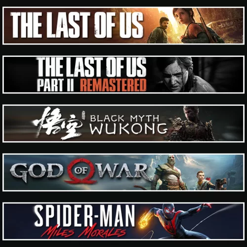 TLOU1 + 2 + Wukong + GOW + Miles